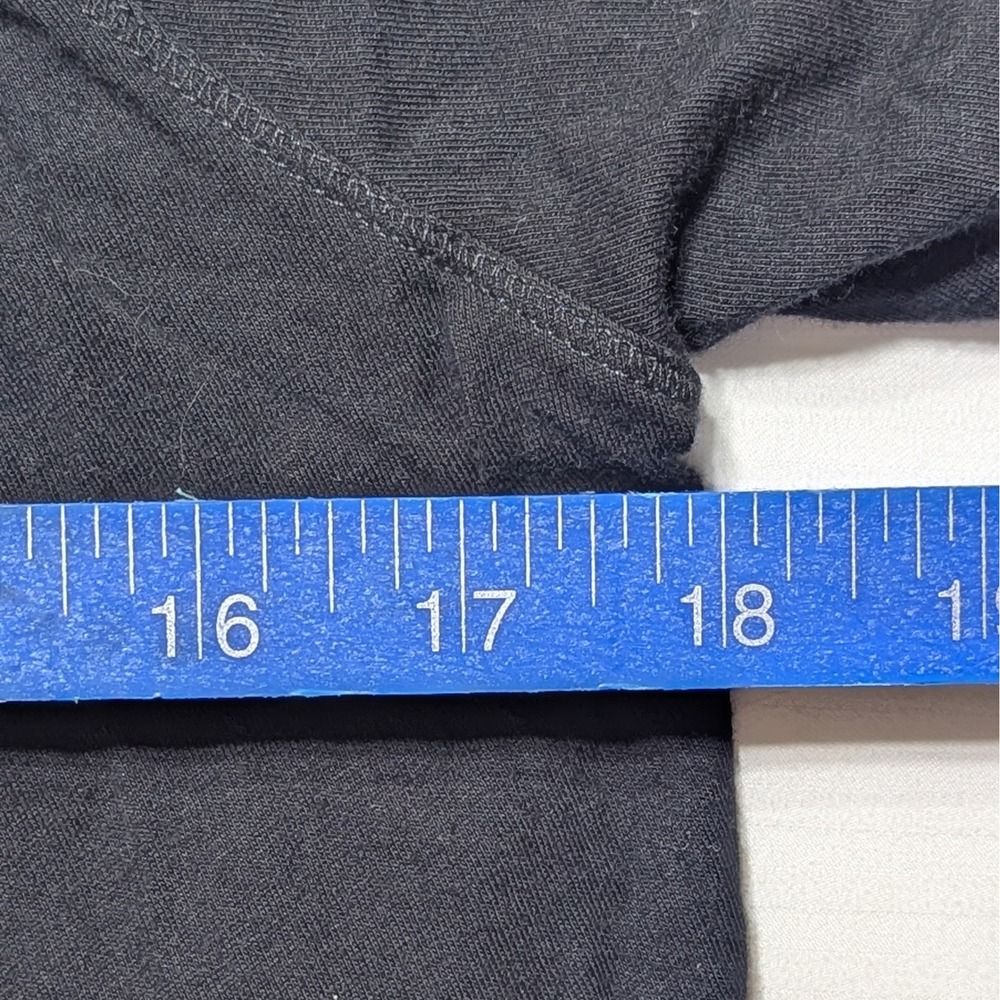 Velvet by Graham Spencer M Black Cotton Knit Hooded Shawl Collar Wrap Jacket